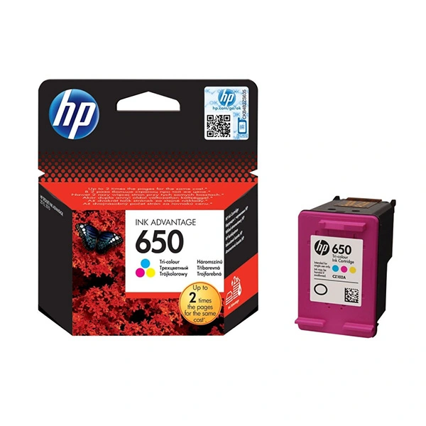 [WP-8719] Cartouche d'encre HP 650 couleurs d'origine CZ102AE