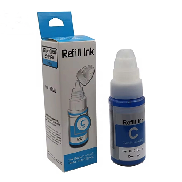 Bouteilles d'encre Refill Ink Printer Cyan compatible avec CANON PIXMA G1400 G1410 G1411 G2410 G2400 G2411 G3400 G3410 G3411 G4400 G4411