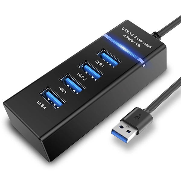 [AH430] Hub 4 ports USB Extender Splitter 3.0 pour ordinateur portable et bureau
