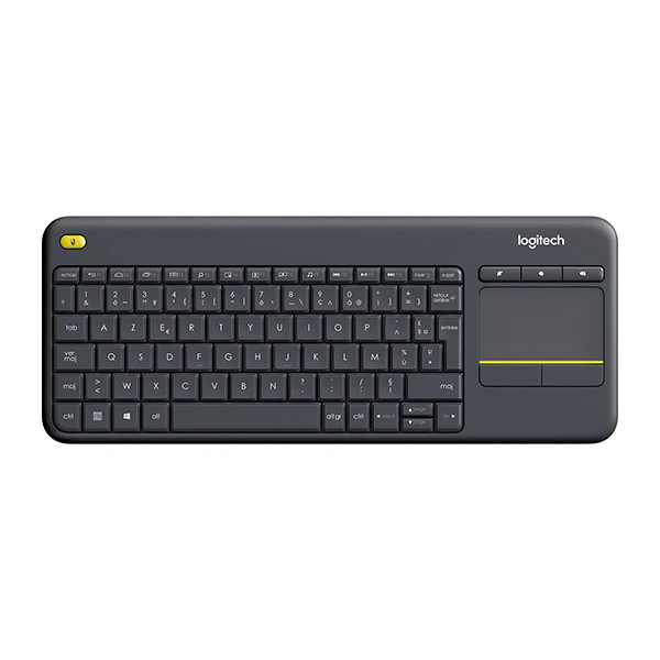 Clavier sans fil Logitech avec pavé tactile intégré Wireless Touch Keyboard K400 Plus Noir AZERTY 920-007129