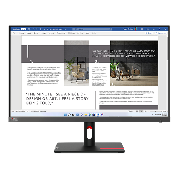 Écran Lenovo ThinkVision 27" Full HD S27i-30 63DFKAT4EU