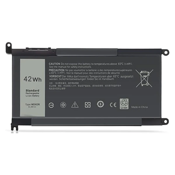 Batterie WDXOR pour Dell Inspiron et Latitude les modèles 15 5565, 5570, 5584, 7560, 7378, Latitude 3180, 3480, et plus - 42 Wh