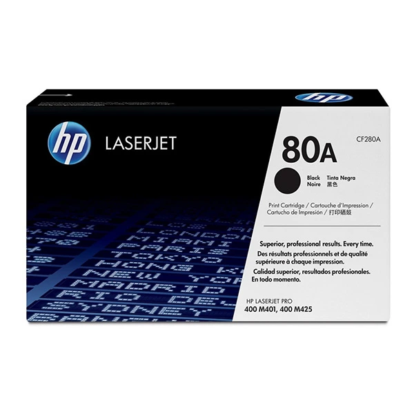 Toner HP 80A Noir origine - CF280A
