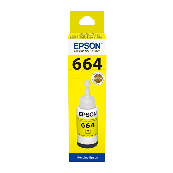 Bouteille d'encre Epson 664 Yellow origine M (T6644) - (C13T66444A) - 70ml