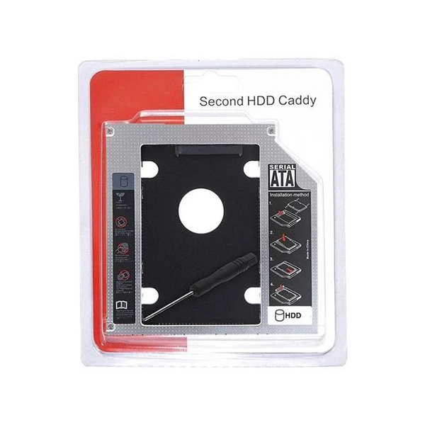Hard Drive SATA to SATA 2.5" Second HDD Caddy 9.5mm CD/DVD-ROM