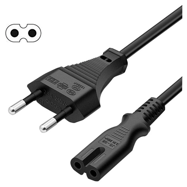 [Cable2pin] Cable alimentation 2 Pin Compatible avec Chargeur, TV , LED , high Quality