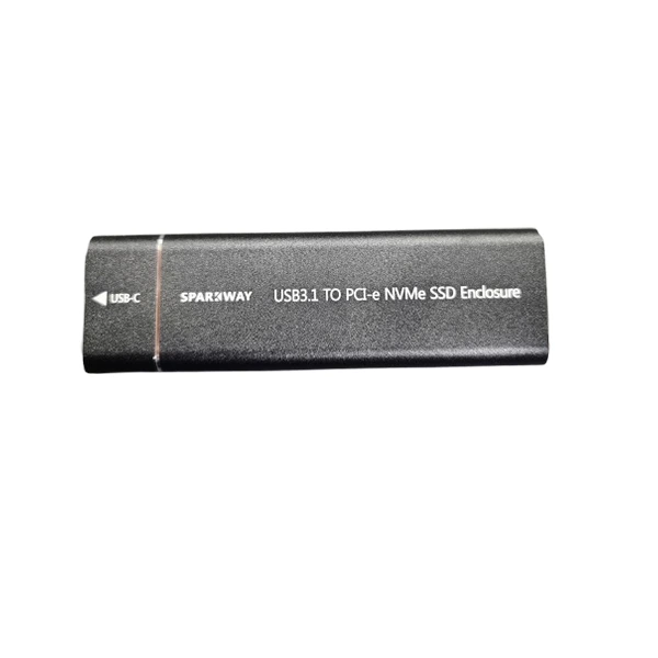 Boîtier SSD NVMe USB 3.1 Gen2 Type-C 10Gbps - Compatible M Key/M+B Key, Aluminium, UASP, Multi-Taille (2230/2242/2260/2280)