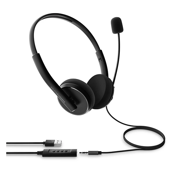 [452026] Casque Energy Sistem Office 2+ – Connexion Mini Jack 3,5mm / USB, Microphone Rétractable - 452026