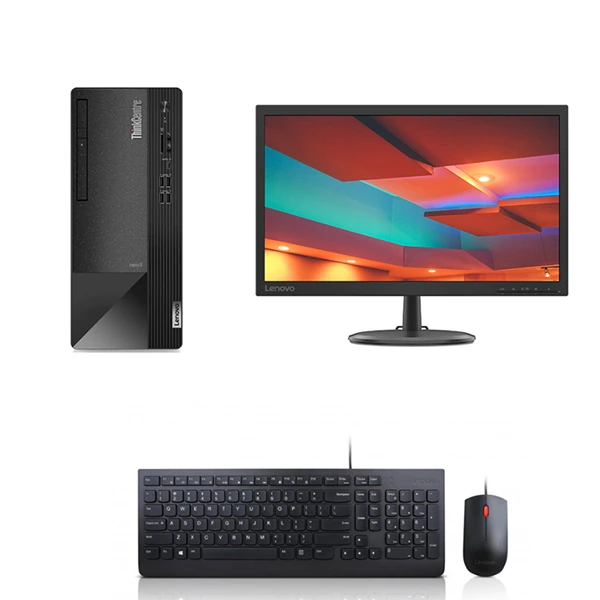 Lenovo ThinkCentre neo 50t Gen 3 – Intel® Core™ i3-12100, 8 Go RAM, SSD 512 Go, Écran 21,5" Full HD - 11YT-S00500