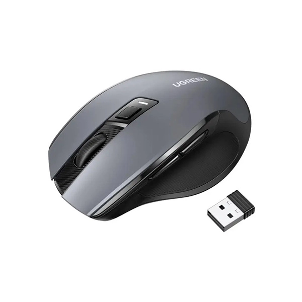 Souris Sans Fil Ugreen MU006 - Design Ergonomique Ambidextre, 6 Boutons Programmables, Portée 15m, Technologie Optique 2,4 GHz