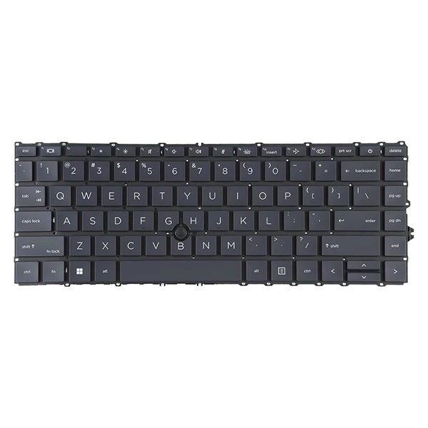 Clavier HP EliteBook 840/845/745 G7 G8 & 840 Aero G8 Rétroéclairé US avec TrackPoint -Noir Sans Cadre