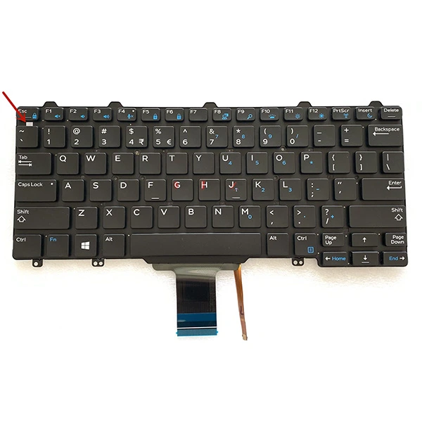 [NSK-LMABC 0F] Clavier Dell Latitude E7250/E5250 d'Origine - Modèle NSK-LMABC, Rétroéclairé, US Standard, avec Touches Multimédia