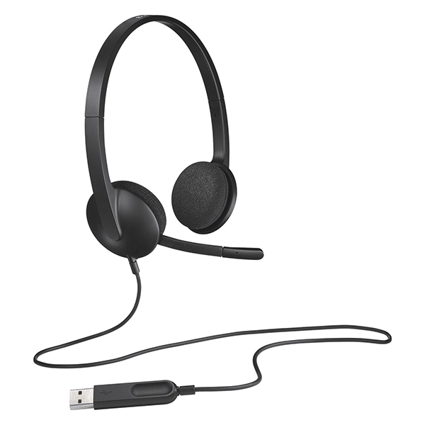 [981-000475] Casque Logitech H340 USB avec Micro Anti-Parasite et Son Stéréo Haute Définition - 981-000475