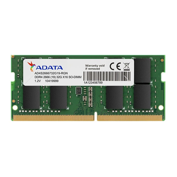 [AD4S26668G19-SGN] RAM ADATA SO-DIMM 8GB DDR4 2666 MHz - Haute Performance, Latence CAS 19-19-19, Tension 1,2V pour PC Portable