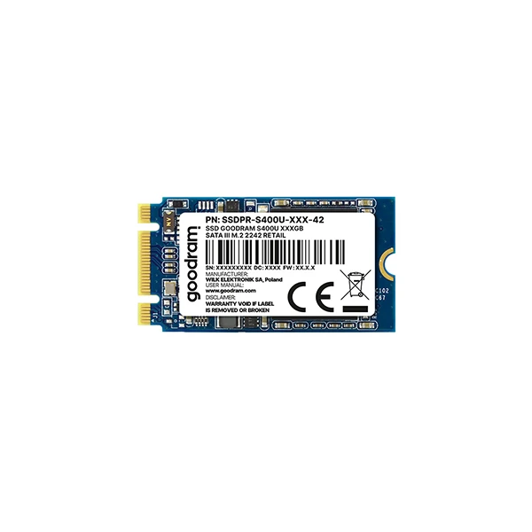 [ssdpr-s400u-240-42] GOODRAM S400u 240GB SSD M.2 2242 SATA III - TLC NAND, 550Mo/s Lecture, 530Mo/s Écriture - ssdpr-s400u-240-42