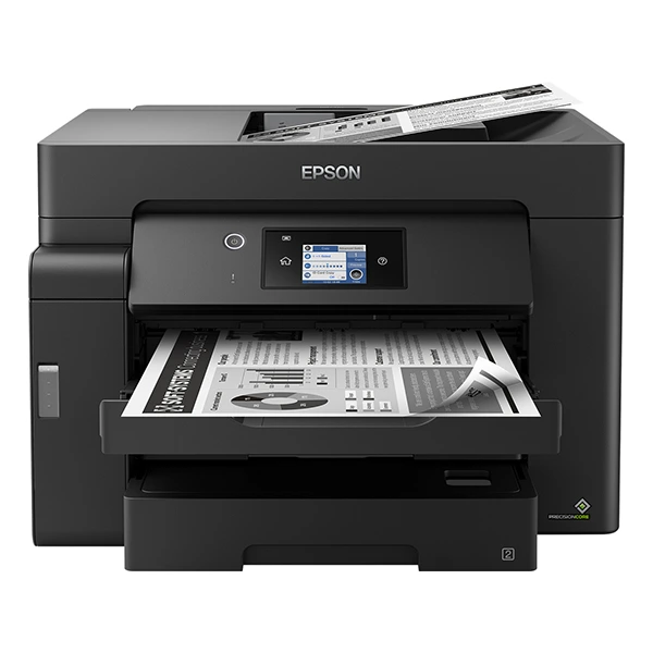 Epson EcoTank M15140 A3 Jet d’Encre - Impression, Numérisation, Copie, Réservoir Rechargeable, Recto Verso Automatique, Wi-Fi/Ethernet, 550 Feuilles, 4.800 x 2.400 DPI, Jusqu’à 32 ppm